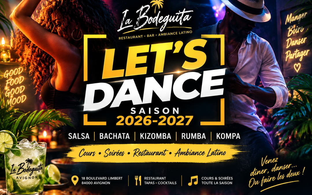 Cours Salsa, Bachata & Kizomba à Avignon – Rentrée 2026-2027